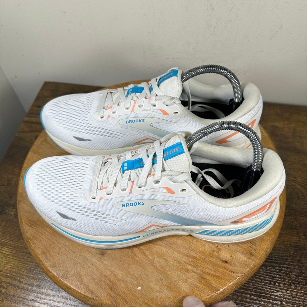 Brooks Adrenaline GTS 23 Women's Running Shoes White Blue Size 11 1203811B152 - Picture 6 of 8